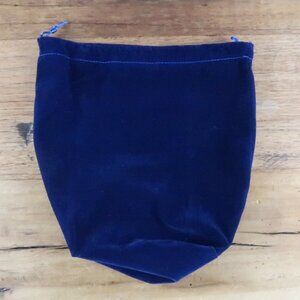 NAVY BLUE VELVET DRAWSTRING GIFT BAG